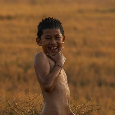 Smiling kid Luang Namtha, North Laos. December 2015.